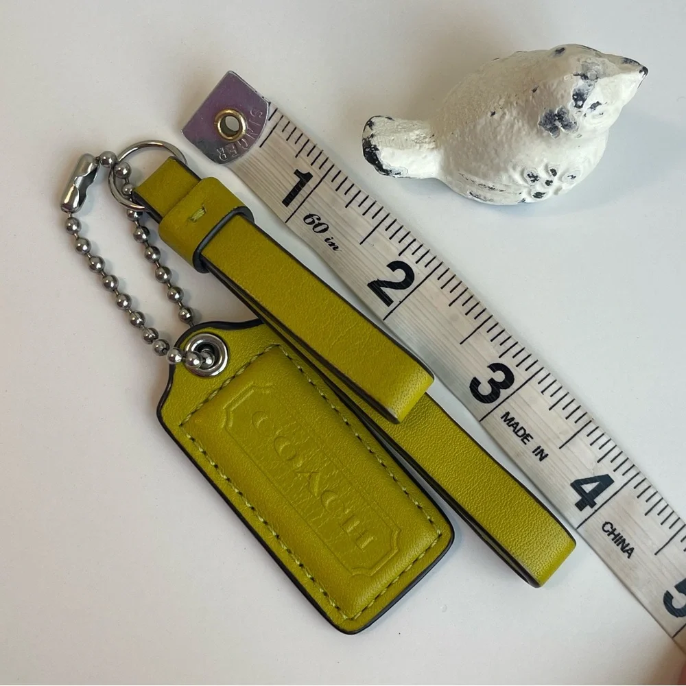 COACH Leather Fob Bag Charm Keychain Hang Tag
